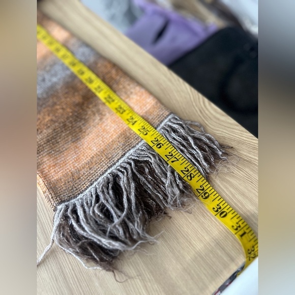 NEW Zara Brown & Orange Ombre Fringe Knit Crop Sweater Sz Small - Picture 11 of 12